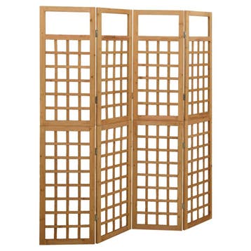 vidaXL Kamerscherm/trellis met 4 panelen161x180 cm massief, Verzenden, Nieuw