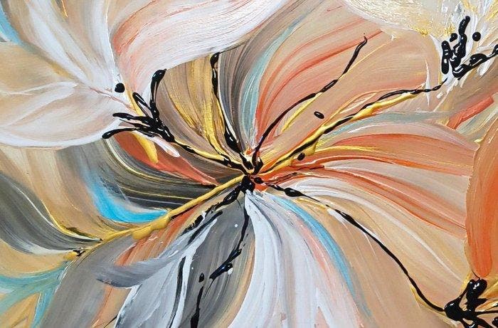 Tamas Rodica - Soft Blooming, Antiquités & Art, Art | Peinture | Moderne