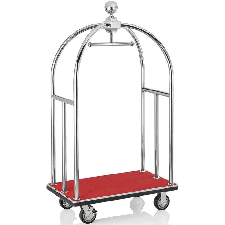 Bagagetrolley | UNITY | RVS | Rood | Wielen (Geremd) |, Articles professionnels, Horeca | Équipement de cuisine, Envoi