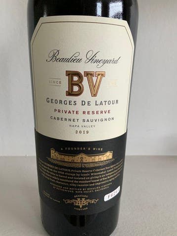 2019 Beaulieu Vineyard Georges De Latour Private Reserve, Nieuw