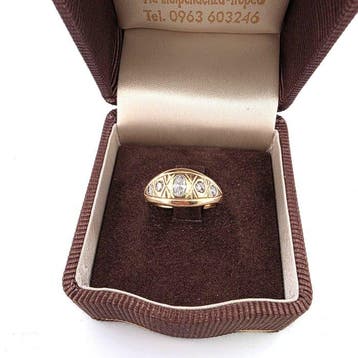 Ring - 18 karaat Geel goud - 0.70ct. tw. Diamant, Nieuw