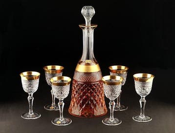 Josephinenhutte - Karaf - Glas, Antiek en Kunst
