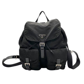 Prada - Nylon Triangle Logo Multi-Pocket Backpack - Sac à, Nieuw
