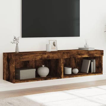 vidaXL Tv-meubels met LED-verlichting 2 st 60x30x30 cm, Huis en Inrichting, Kasten |Televisiemeubels, Verzenden, Nieuw
