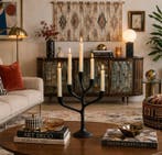 Kandelaar - Aluminium - Een vintage kerzenhouder in de vorm