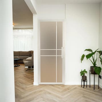 Stalen Binnendeur - Wit - 6 Vlaks - Mat glas - Luxe design, Binnendeur