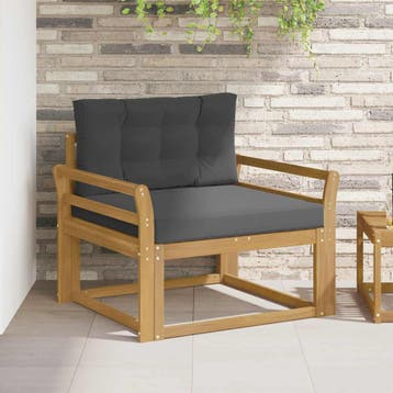 vidaXL Buiten Midden Sofa Polyester Wit, Verzenden