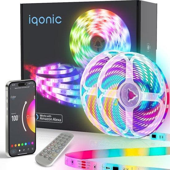 2dekans | Iqonic Smart Led Light Strip - 10 Meter - Met, Jardin & Terrasse, Éclairage extérieur, Enlèvement ou Envoi
