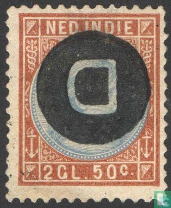 Nederlands-Indië - Prinses Wilhelmina met opdruk D [kop.., Verzenden