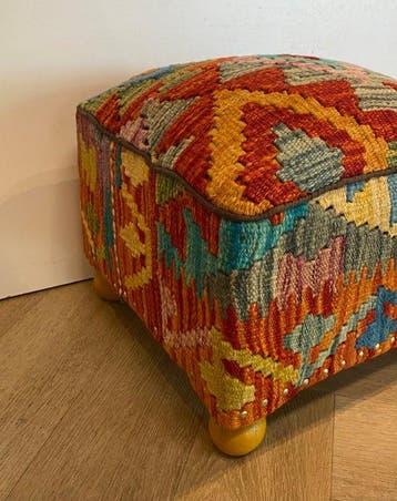 Kelim Poef(Ongebruikt/Nieuw) - Kelim - 34 cm - 34 cm
