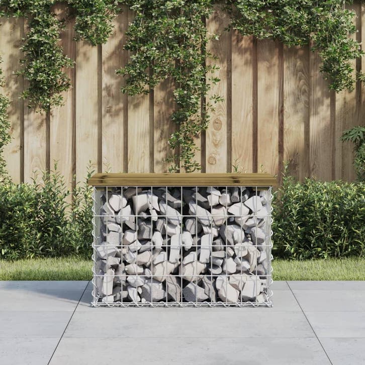 vidaXL Tuinbank schanskorfontwerp 63x31,5x42 cm, Jardin & Terrasse, Ensembles de jardin, Envoi