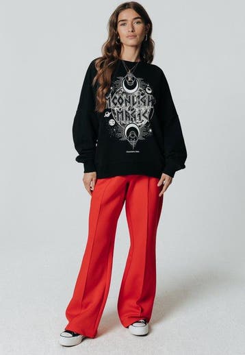 Colourful Rebel Jiby Uni Pintuck Straight Pants - M, Verzenden