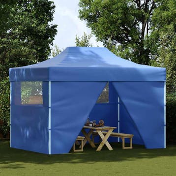 vidaXL Partytent met 4 zijwanden inklapbaar 3x4 m staal, Tuin en Terras, Verzenden, Nieuw
