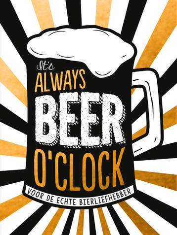 Cadeauboeken - Its always beer oclock - cadeauboek, Verzenden