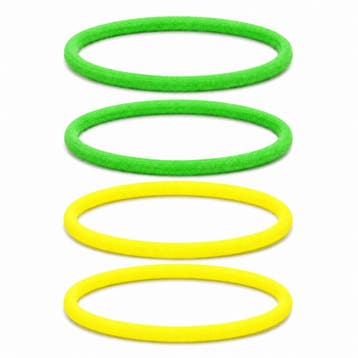 Haarband Sport 1cm - Endless Elastiek - Nylon - Geel Groen -, Nieuw