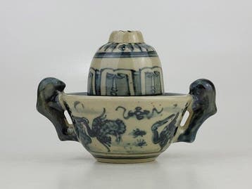 Wierookbrander - Porselein - Wierookbrander – Ming-stijl, Antiquités & Art