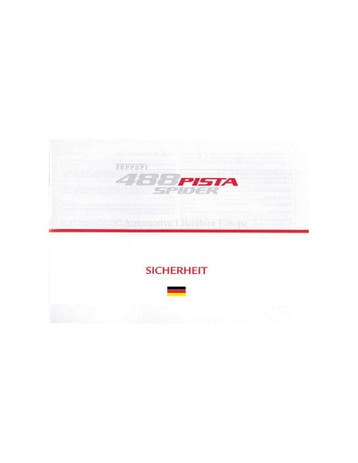 2018 FERRARI 488 PISTA PISTA VEILIGHEIDS BROCHURE DUITS 61.., Ophalen of Verzenden