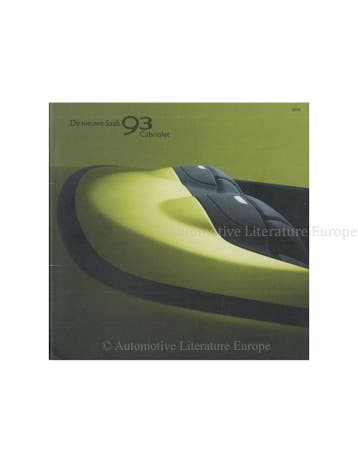 2004 SAAB 9-3 CABRIOLET BROCHURE NEDERLANDS, Ophalen of Verzenden, Nieuw