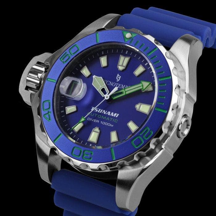Tecnotempo - Automatic - Professional Diver 1000M Tsunami, Handtassen en Accessoires, Horloges | Heren