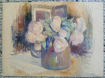 Henri Seghers (1848-1919) - Stilleven met rozen