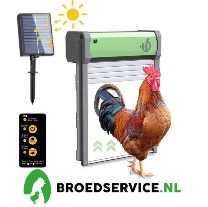 Actie - Premium Kippendeuren met Timer en Zonnepaneel, Animaux & Accessoires, Volatiles | Accessoires, Envoi