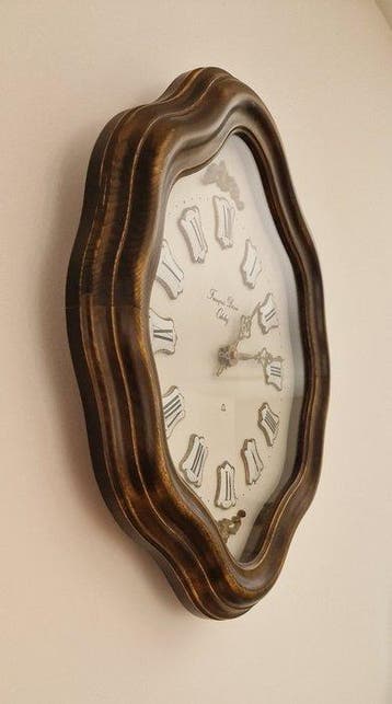 Horloge œil de bœuf - Céramique, Bois - 1970-1980 - François