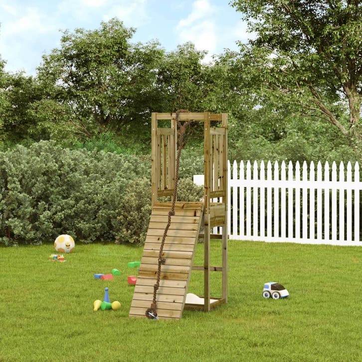 vidaXL Speelhuis met klimwand geïmpregneerd grenenhout, Enfants & Bébés, Jouets | Extérieur | Aires de jeux, Envoi