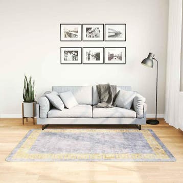 vidaXL Vloerkleed wasbaar 120x180 cm grijs, Verzenden