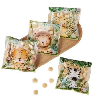 20x Cellofaan zakjes Jungle dieren (Cellofaanzakjes), Verzenden, Cadeauzakje