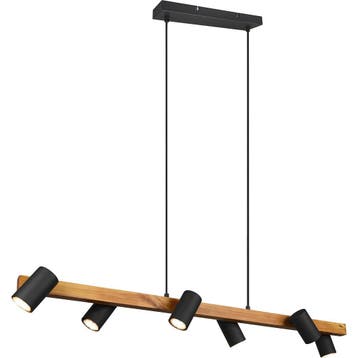 LED Hanglamp Trion Milona - Zwarte 6-lichts LED lamp met GU1, Verzenden, Nieuw