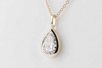 Collier - 14 carats Or jaune - 3.00ct. tw. Diamant (Cultivé, Nieuw