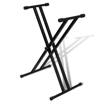 vidaXL Verstelbare keyboardstandaard dubbel X-frame, Verzenden, Nieuw