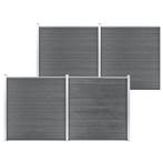 vidaXL Schutting 699x186 cm HKC grijs, Verzenden