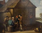 Dutch school (XIX), After Teniers - Escena de taberna, Antiek en Kunst