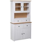 vidaXL Hoge kast Panama Range 93x40,5x180 cm massief, Huis en Inrichting, Kasten | Overige, Verzenden, Nieuw