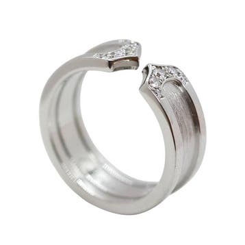 Cartier - Bague - C2 Ring - 18 carats Or blanc - diamants, Nieuw