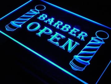 Kapper barber open neon bord lamp LED verlichting reclame li, Maison & Meubles, Verzenden