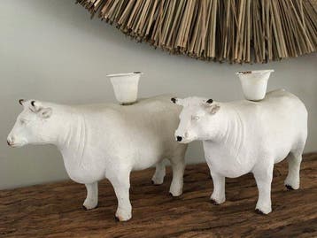 Chandelier (2) - Fer, Inconnu - Ensemble vaches bougeoirs