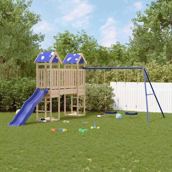 vidaXL Speelhuis massief grenenhout, Kinderen en Baby's, Speelgoed | Buiten | Speeltoestellen, Nieuw, Verzenden