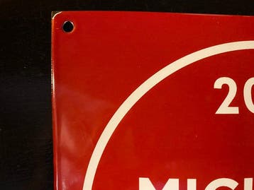 Panneau officiel Michelin - Plaque émaillée - Métal, Émail