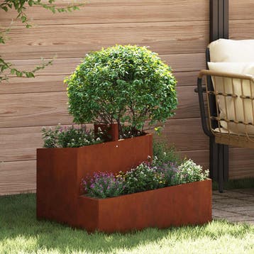 vidaXL Plantenbak Roestkleurig 60 x 60 x 50 cm weervast, Verzenden