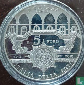 Italië 5 euro 2010 (PROOF) Santa Chiara - Napoli, Postzegels en Munten, Munten | Europa | Euromunten, Verzenden, Goud, 5 euro
