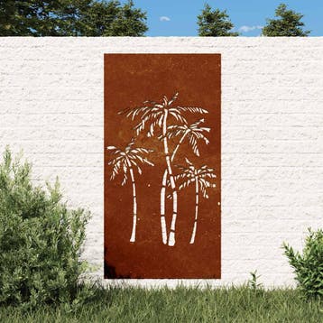 vidaXL Wanddecoratie tuin palmboomontwerp 105x55 cm, Collections, Posters & Affiches, Verzenden