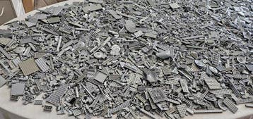 Lego Onderdelen - Lego onderdelen grijs, 8000 onderdelen, Nieuw