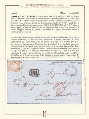 Italiaanse oude staten - Napels - Napolitaanse provincies,, Gestempeld