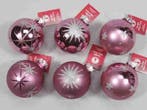 Kerstballen glas Heather 12 stuks, Nieuw