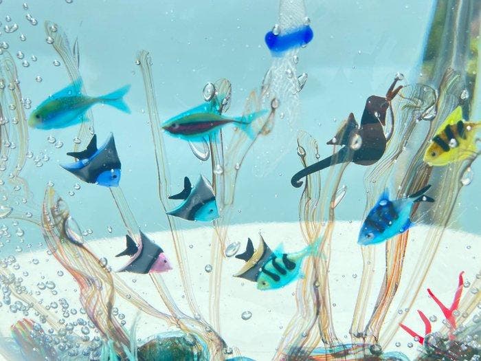 P. Signoretto - sculptuur, Importante Acquario in vetro di, Antiquités & Art, Antiquités | Verre & Cristal