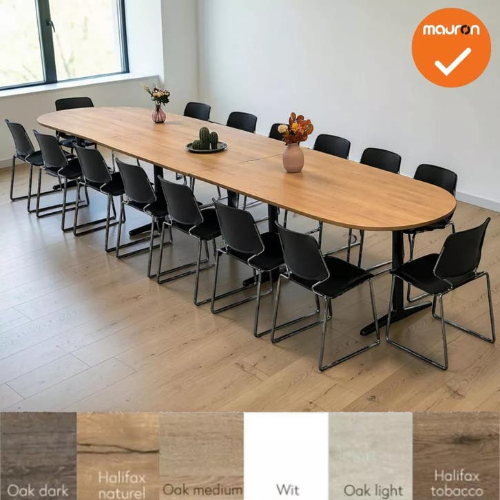 Ahrend vergadertafel - 555x100cm - Ovaal - bladkleur naar ke, Zakelijke goederen, Kantoor en Winkelinrichting | Kantoormeubilair en Inrichting