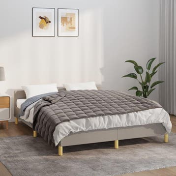 vidaXL Verzwaringsdeken 140x200 cm 6 kg stof grijs, Verzenden, Nieuw