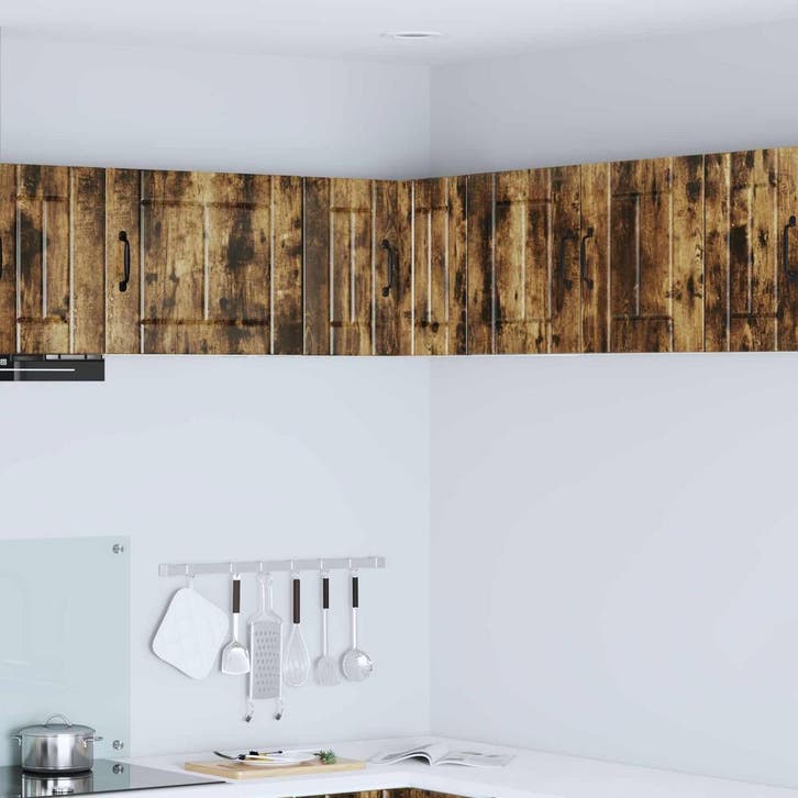 vidaXL Wandhoekkast LUCCA Gerookt eiken 57 x 57 x 40 cm, Huis en Inrichting, Kasten | Overige, Nieuw, Verzenden
